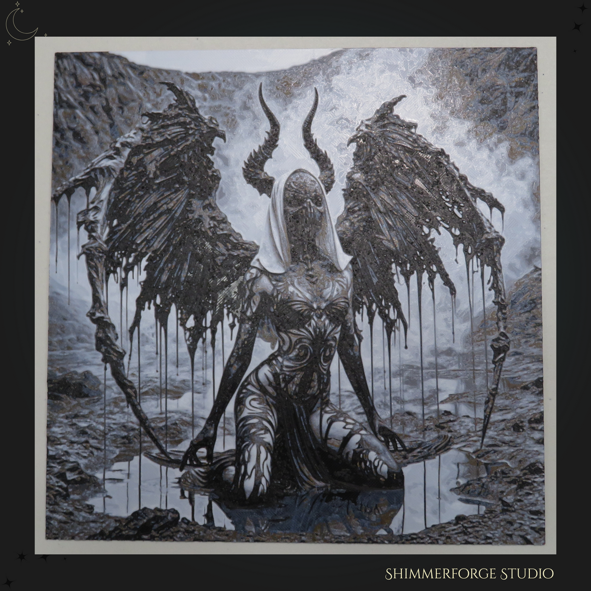 Fallen Demon Hueforge Wall Art Gothic Angel Decor
