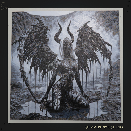 Fallen Demon Hueforge Wall Art Gothic Angel Decor