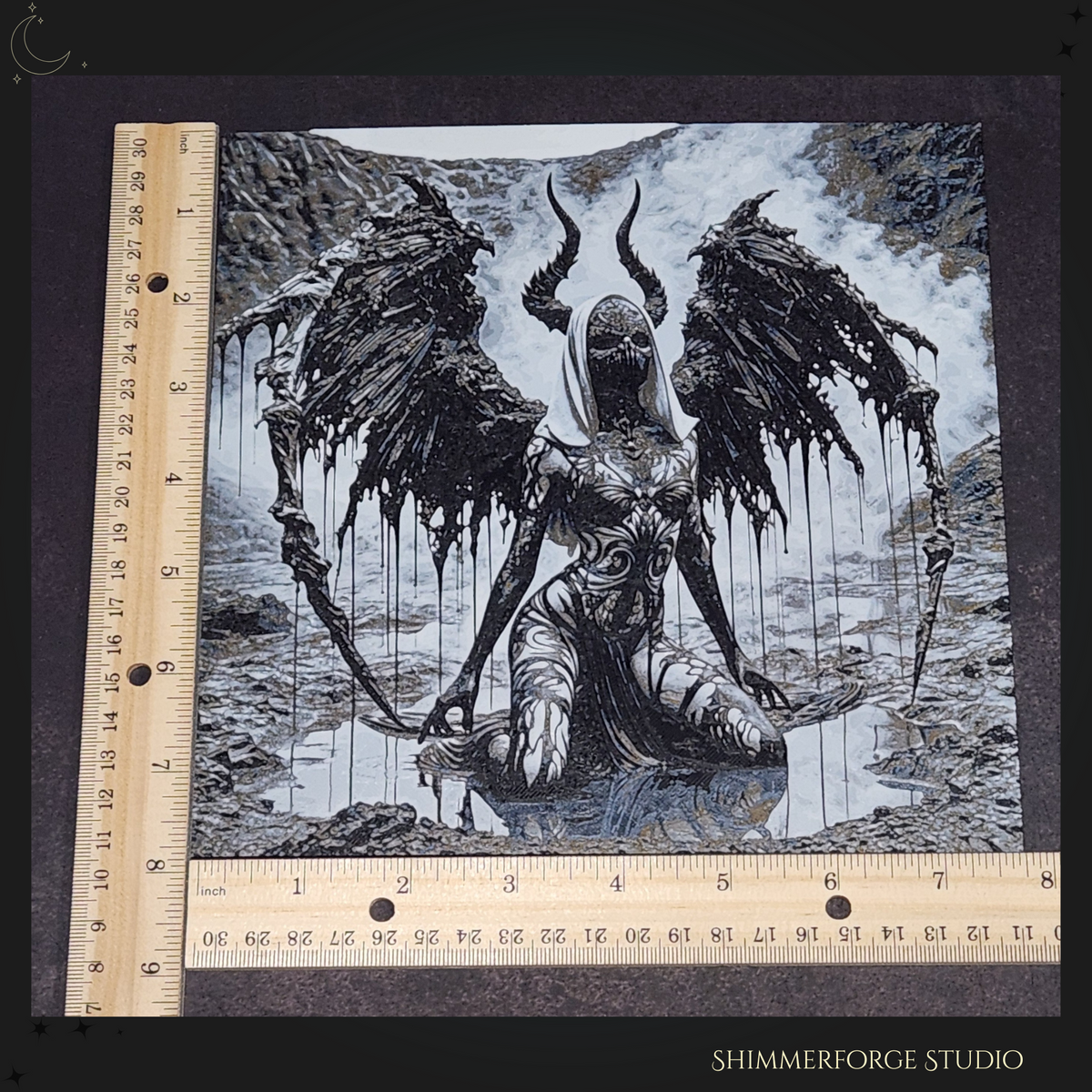 Fallen Demon Hueforge Wall Art Gothic Angel Decor