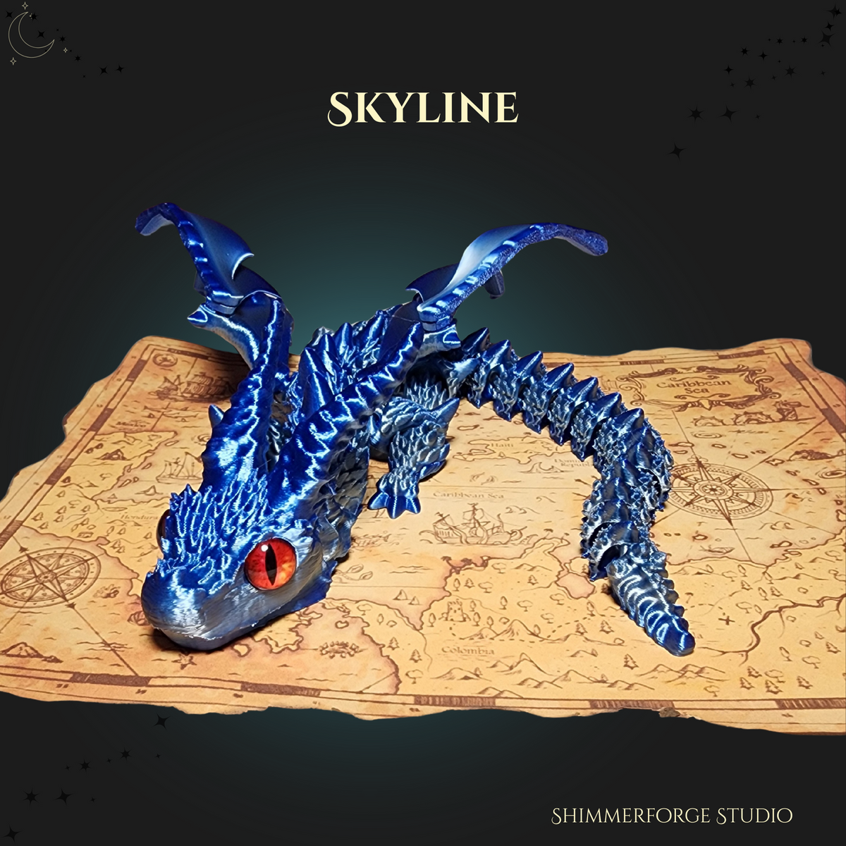 Articulated Winged Dragon Poseable Figurine Custom Color Fantasy Decor Collectible