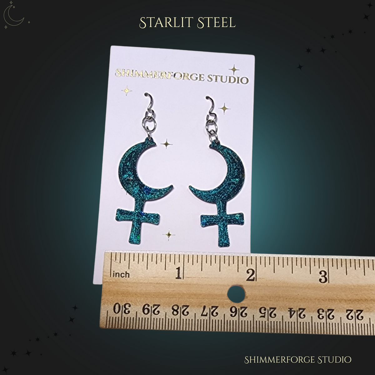 Lilith Earrings Holographic Shimmer Iridescent Lightweight Dangle Earrings Handmade Modern Statement Jewelry Sparkle Finish