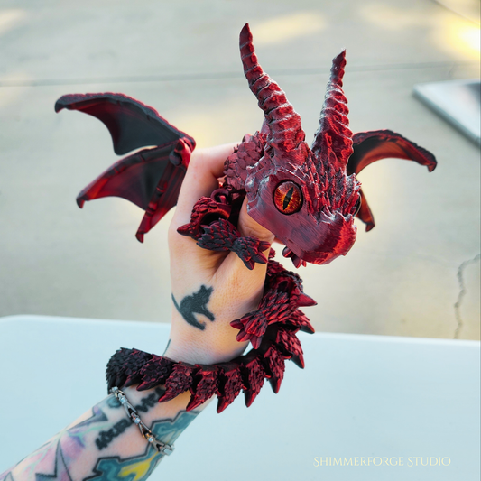 Articulated Winged Dragon Poseable Figurine Custom Color Fantasy Decor Collectible