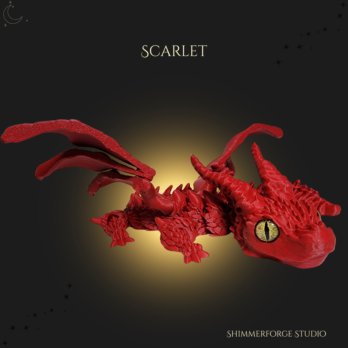 Articulated Winged Dragon Poseable Figurine Custom Color Fantasy Decor Collectible