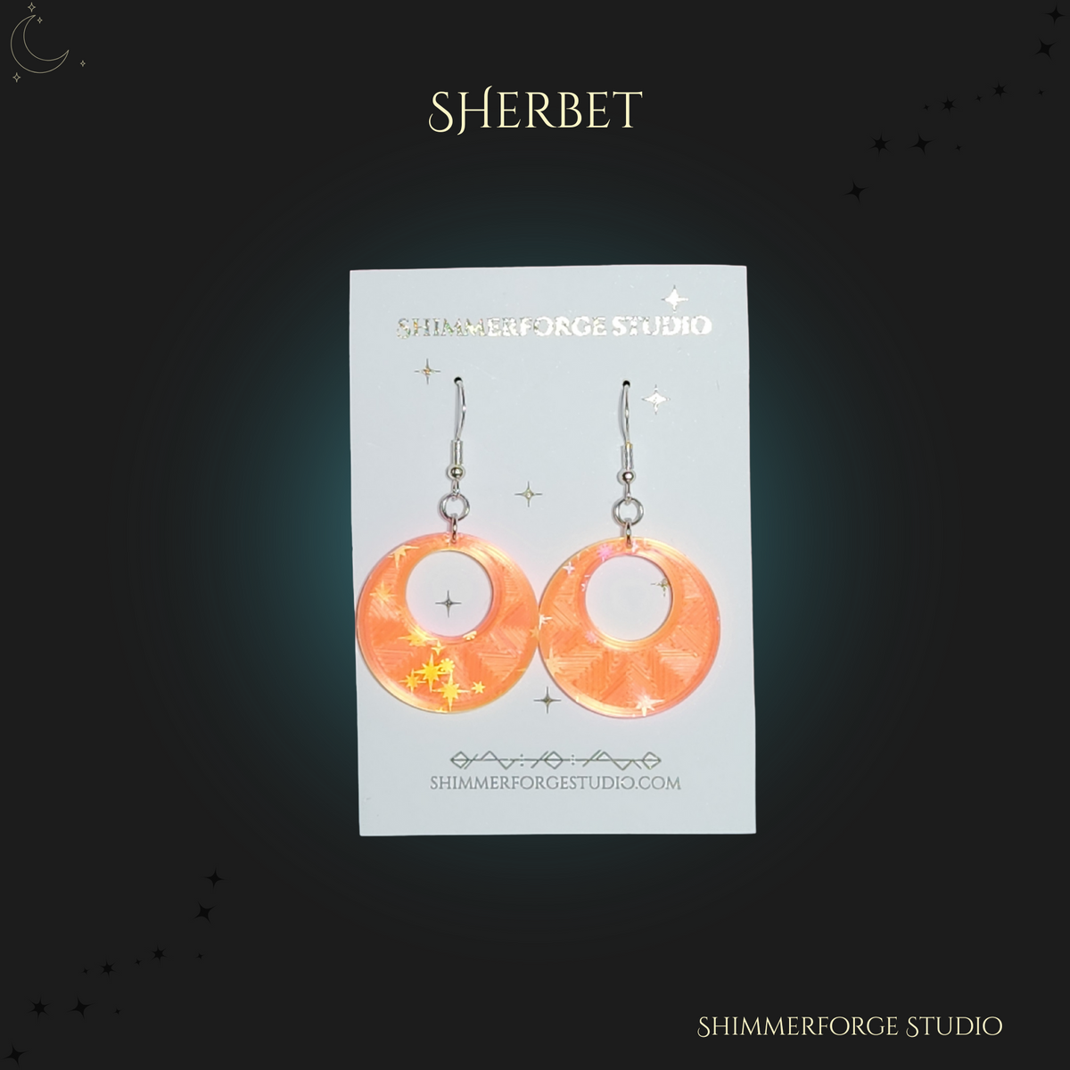 Holographic Shimmer Earrings Iridescent Lightweight Dangle Earrings