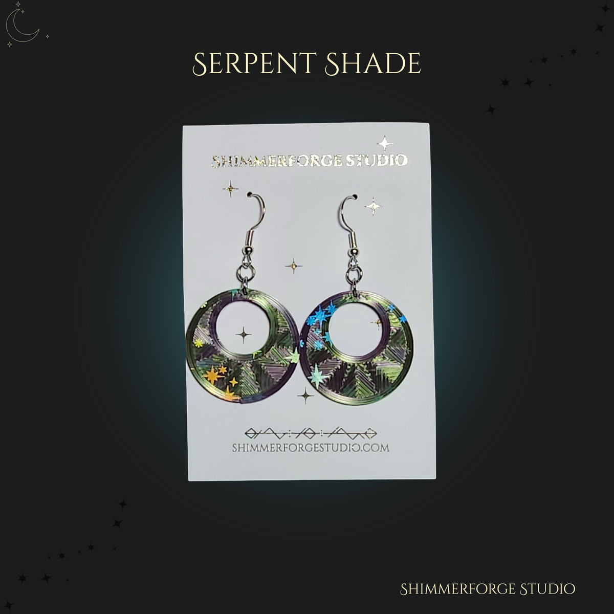 Holographic Shimmer Earrings Iridescent Lightweight Dangle Earrings