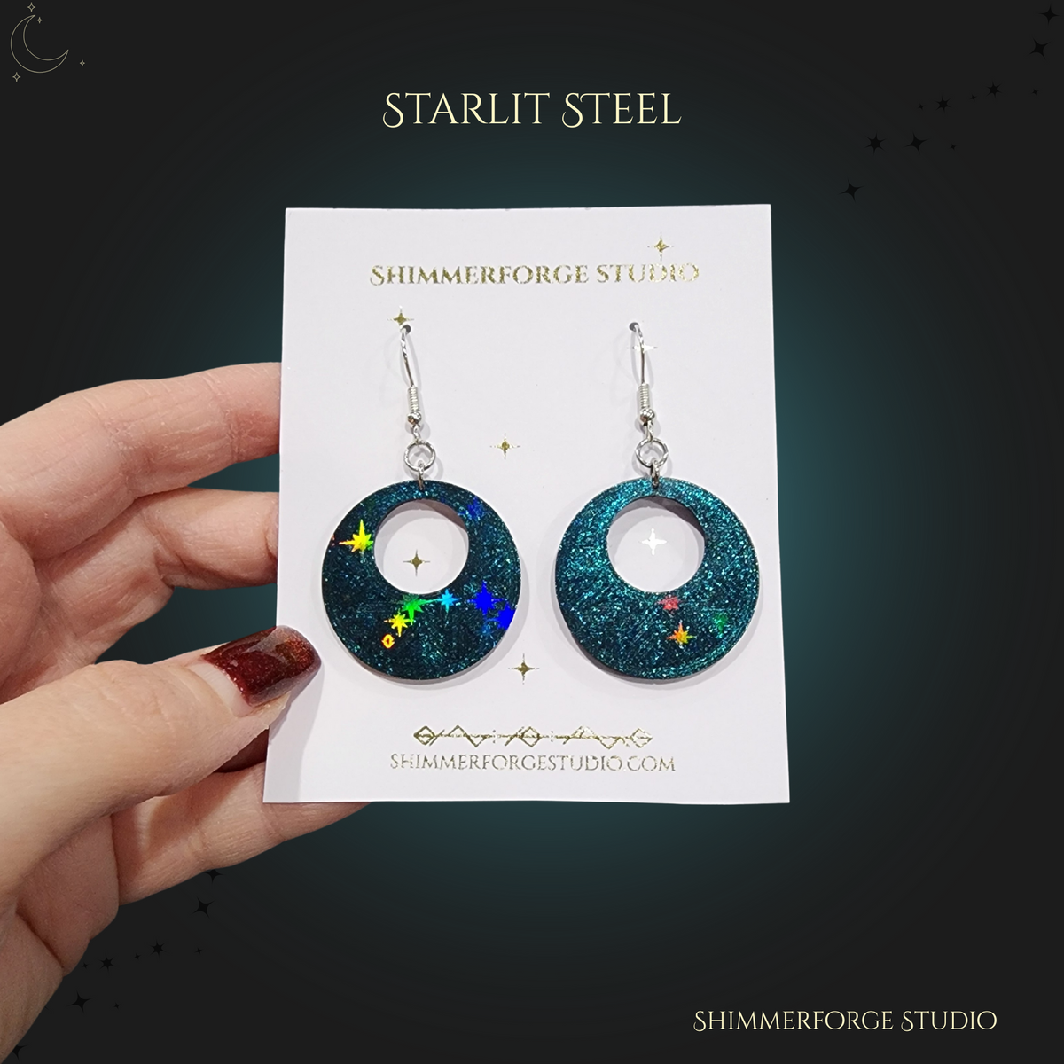 Holographic Shimmer Earrings Iridescent Lightweight Dangle Earrings