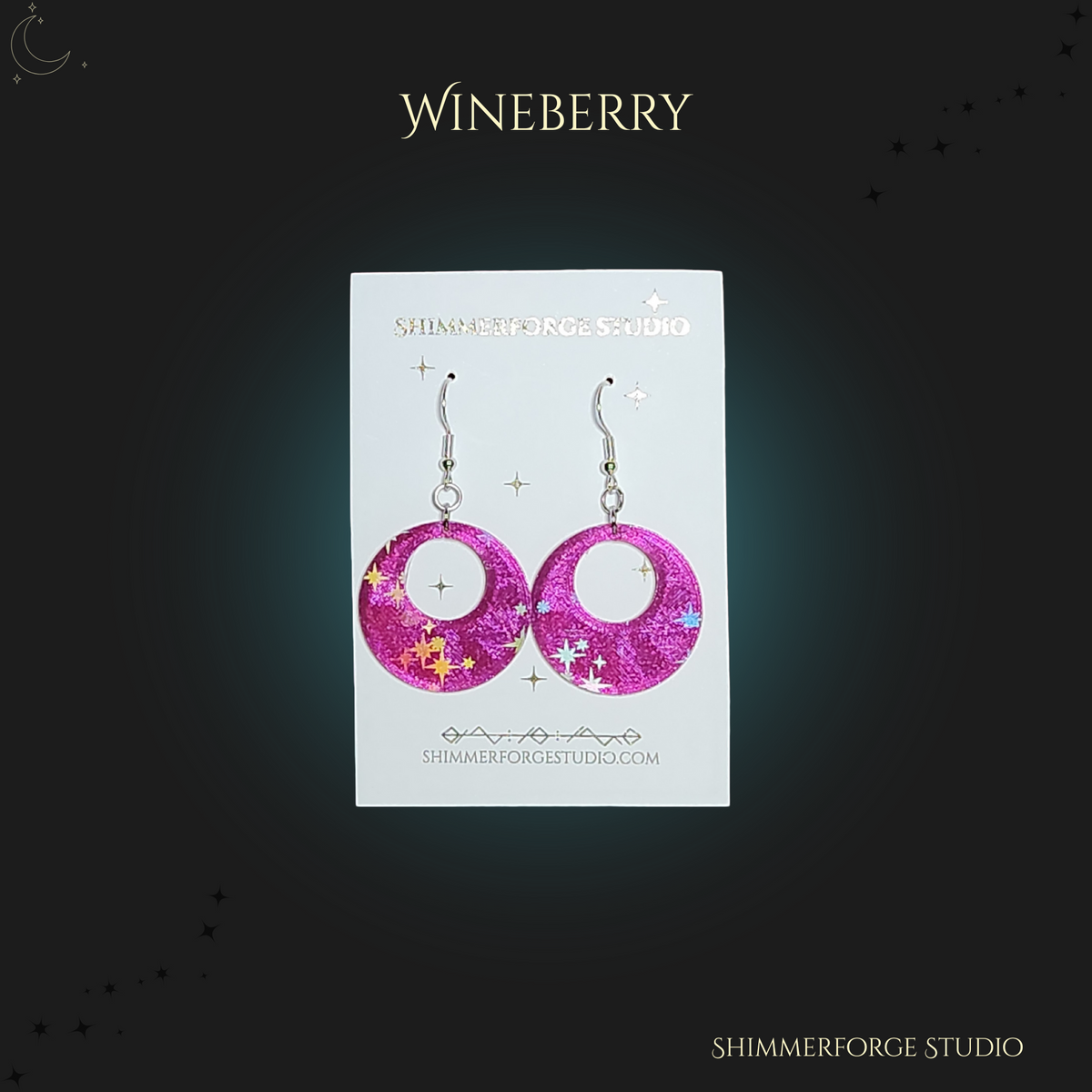 Holographic Shimmer Earrings Iridescent Lightweight Dangle Earrings